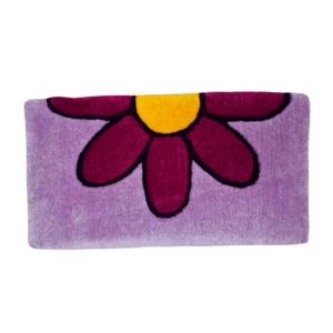 Tapis demi Marguerite lila en tufting